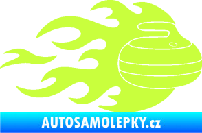 Samolepka Curling 005 pravá kámen limetová