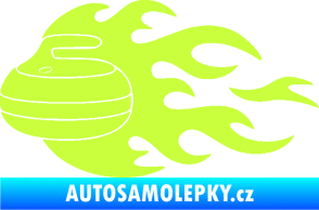 Samolepka Curling 005 levá kámen limetová