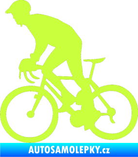 Samolepka Cyklista 003 levá limetová