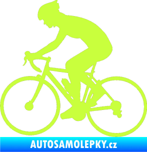 Samolepka Cyklista 005 levá limetová