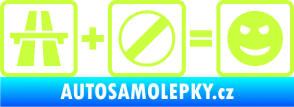 Samolepka Dálnice + konec omezení rychlosti = jízda limetová