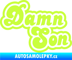 Samolepka Damn Son limetová