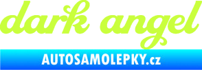 Samolepka Dark angel nápis limetová