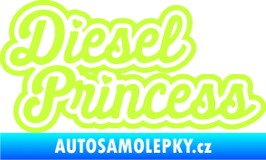 Samolepka Diesel princess nápis limetová