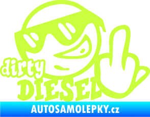 Samolepka Dirty diesel smajlík limetová