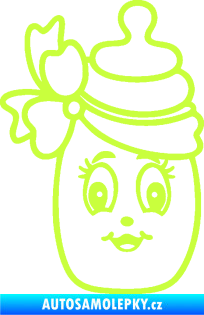 Samolepka Dítě v autě 062 levá kojenecká lahvička limetová