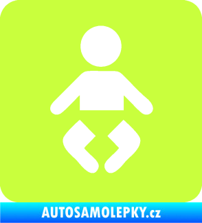 Samolepka Dítě v autě 093 symbol miminka limetová