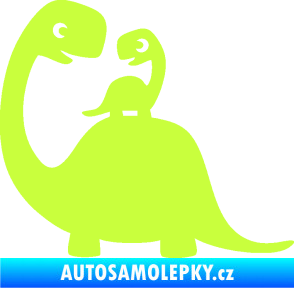 Samolepka Dítě v autě 105 levá dinosaurus limetová