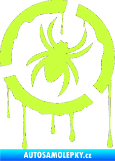 Samolepka Pavouk 001 - pravá limetová