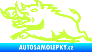 Samolepka Divoké prase 004 levá limetová