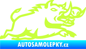 Samolepka Divoké prase 004 pravá limetová