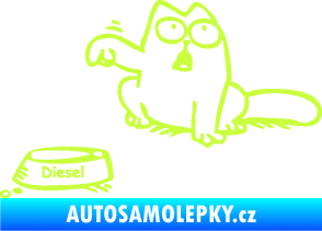 Samolepka Dolej diesel - levá limetová