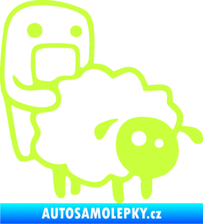 Samolepka Domo 005 pravá love sheep limetová