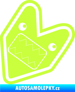 Samolepka Domo 019 wakaba jdm znak pravá limetová