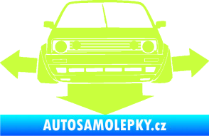 Samolepka Down and out car 002 limetová