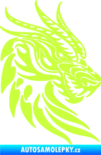 Samolepka Dragon 051 pravá dračí hlava limetová