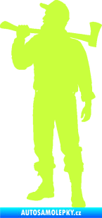 Samolepka Dřevorubec 001 levá limetová