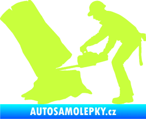 Samolepka Dřevorubec 003 levá limetová