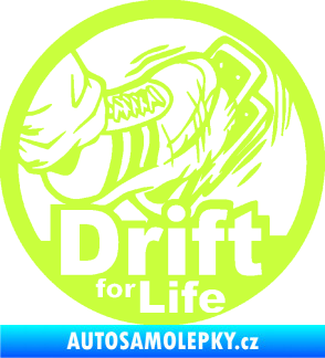 Samolepka Drift for life limetová