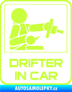 Samolepka Drifter in car 002 limetová