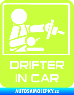 Samolepka Drifter in car 004 limetová