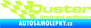 Samolepka Duster limited edition levá limetová