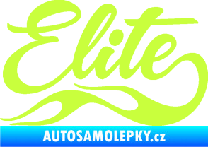 Samolepka Elite nápis limetová