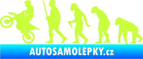 Samolepka Evoluce 002 motokros levá limetová