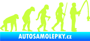 Samolepka Evoluce 005 rybář pravá limetová