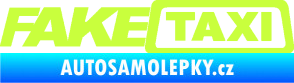 Samolepka Fake taxi nápis limetová
