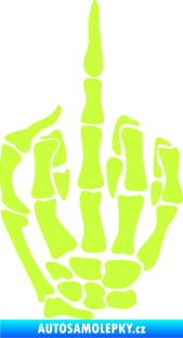 Samolepka F*ck off kostra levá limetová