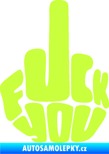Samolepka F*ck you limetová