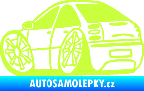 Samolepka Fiat Bravo karikatura levá limetová