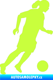 Samolepka Fotbalista 018 pravá limetová