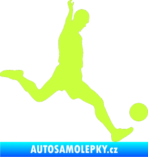 Samolepka Fotbalista 023 pravá limetová