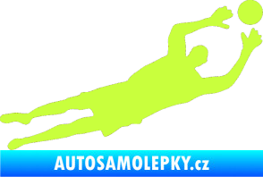 Samolepka Fotbalista 026 pravá brankář limetová