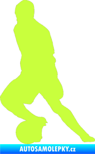 Samolepka Fotbalista 036 levá limetová
