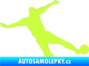 Samolepka Fotbalista 037 pravá limetová