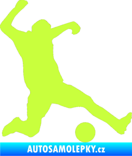 Samolepka Fotbalista 039 pravá limetová