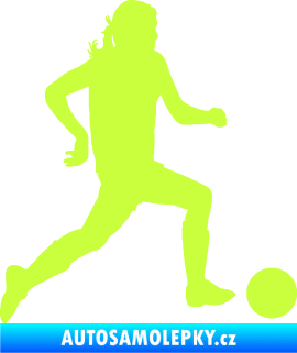 Samolepka Fotbalistka 001 pravá limetová