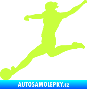 Samolepka Fotbalistka 002 levá limetová