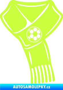 Samolepka Fotbalový fanoušek 001 pravá šála limetová