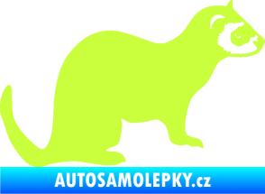 Samolepka Fretka 001 pravá limetová