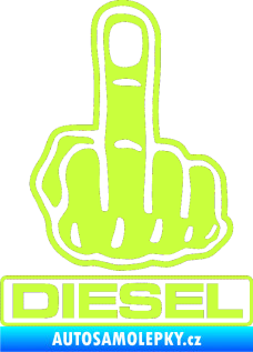 Samolepka Fuck off diesel limetová