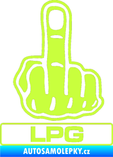Samolepka Fuck off LPG limetová