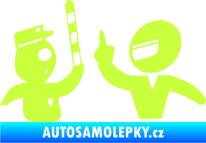 Samolepka Fuck the police 003 limetová