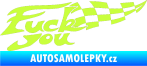 Samolepka Fuck you limetová