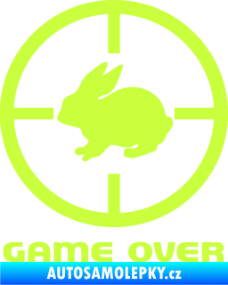 Samolepka Game over lov zajíce limetová
