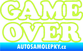 Samolepka Game over nad sebou 001 limetová