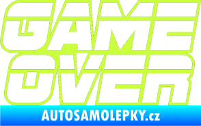 Samolepka Game over nad sebou 002 limetová